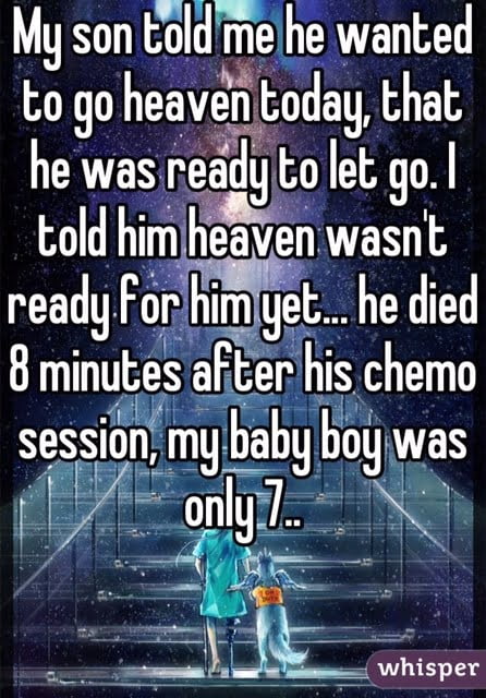 7 year old died of cancer ready for heaven
